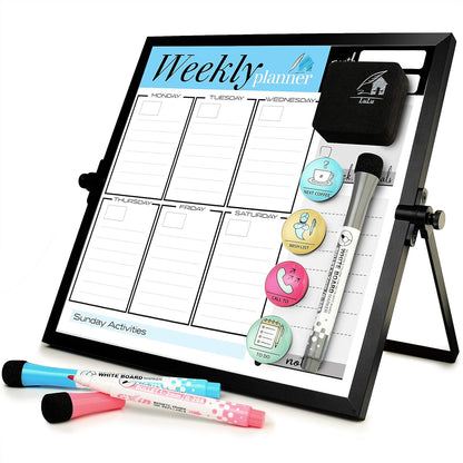 Dry Erase White Board 12"x16" with Stand
