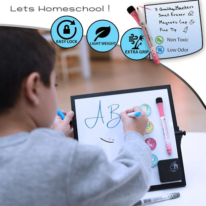 Dry Erase White Board 12"x16" with Stand