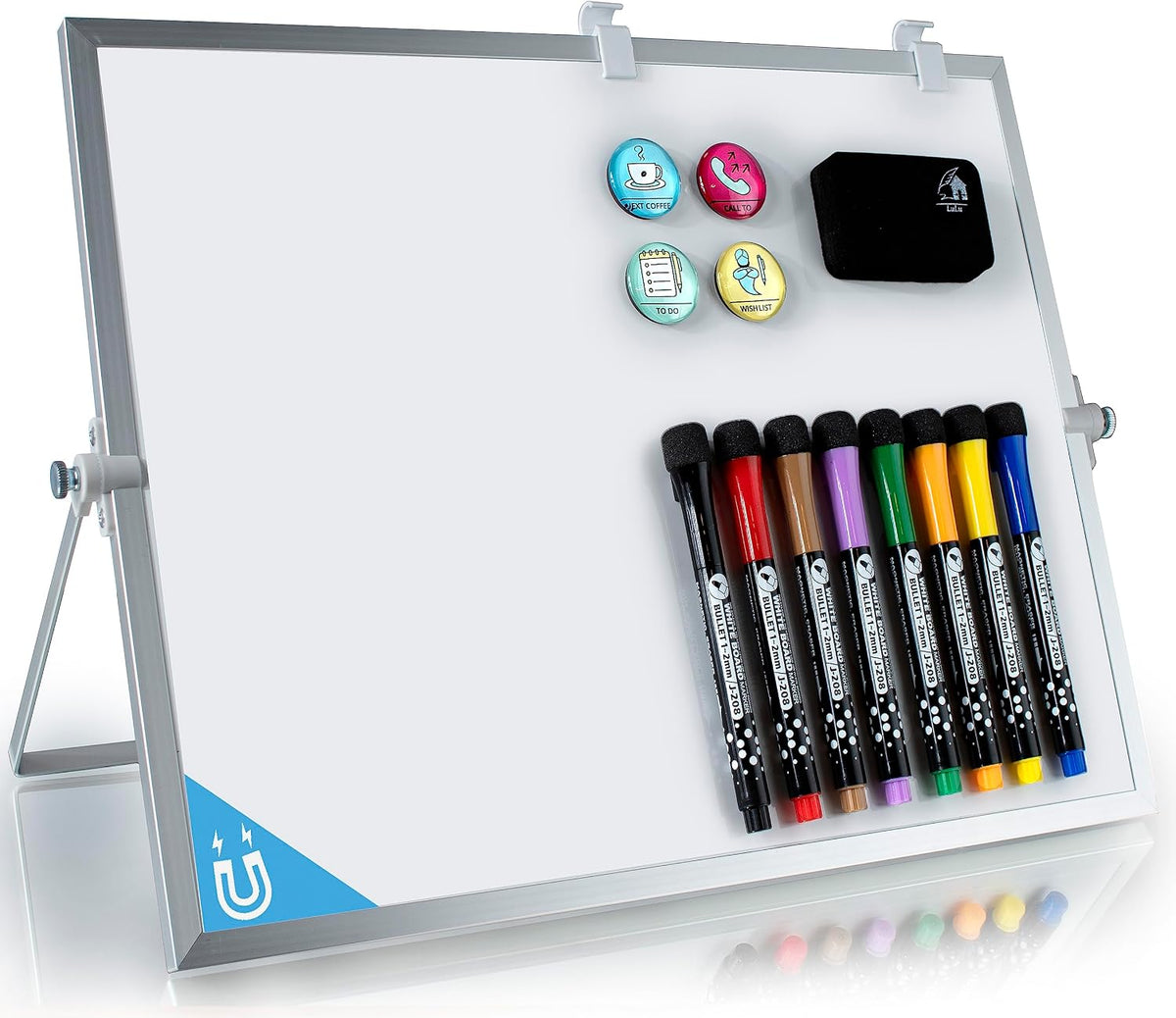 Dry Erase White Board 12"x16" with Stand