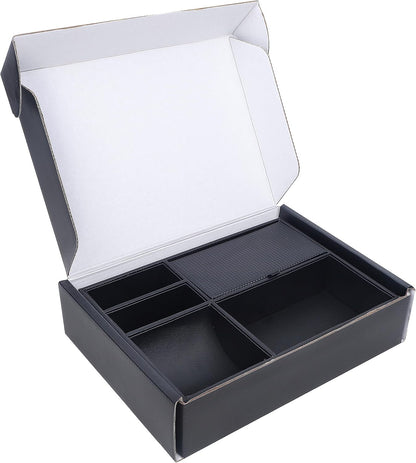 Zcaukya Men's Valet Tray, 5 Compartments, Black