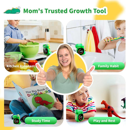 Visual Timer for Kids, Blue Dinosaur Digital Toddler Timer Visual Countdown
