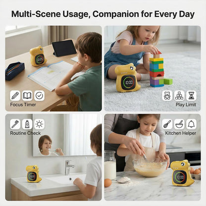 Visual Timer for Kids, Blue Dinosaur Digital Toddler Timer Visual Countdown