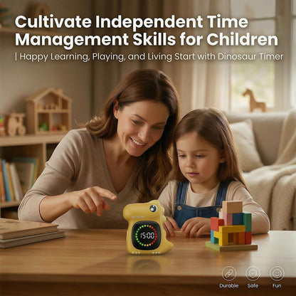 Visual Timer for Kids, Blue Dinosaur Digital Toddler Timer Visual Countdown
