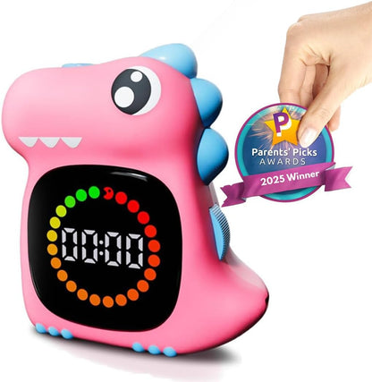 Visual Timer for Kids, Blue Dinosaur Digital Toddler Timer Visual Countdown