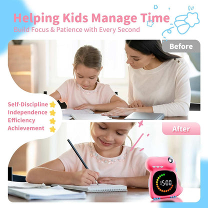 Visual Timer for Kids, Blue Dinosaur Digital Toddler Timer Visual Countdown
