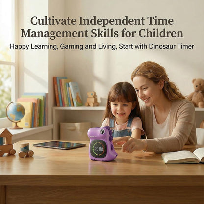 Visual Timer for Kids, Blue Dinosaur Digital Toddler Timer Visual Countdown