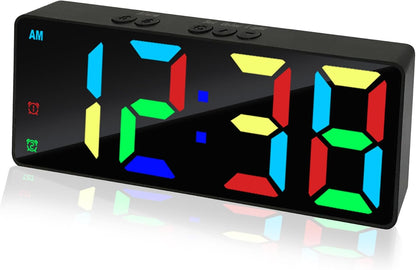 Small Digital Alarm Clock, White Digit
