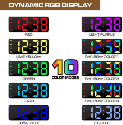 Small Digital Alarm Clock, White Digit