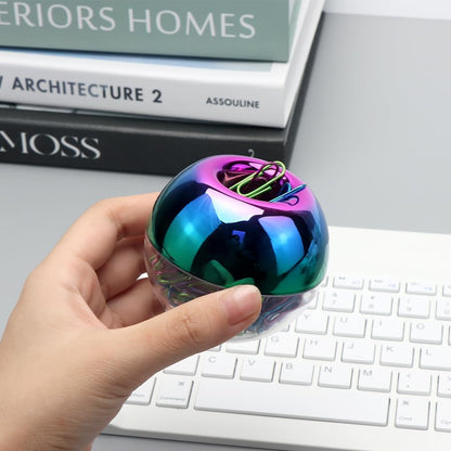 Rainbow Paper Clips Holder Medium Holographic Paper Clip Dispenser