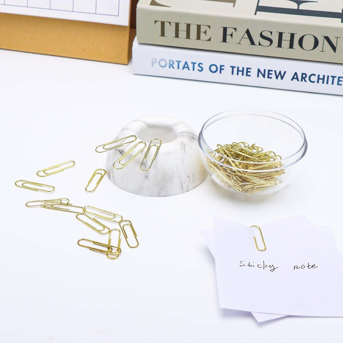 Rainbow Paper Clips Holder Medium Holographic Paper Clip Dispenser