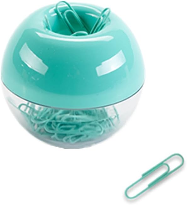 Rainbow Paper Clips Holder Medium Holographic Paper Clip Dispenser