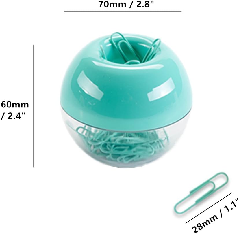 Rainbow Paper Clips Holder Medium Holographic Paper Clip Dispenser