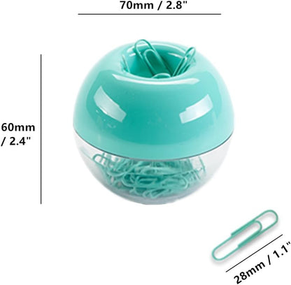Rainbow Paper Clips Holder Medium Holographic Paper Clip Dispenser
