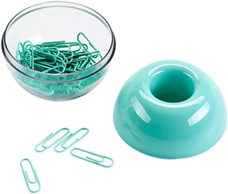 Rainbow Paper Clips Holder Medium Holographic Paper Clip Dispenser