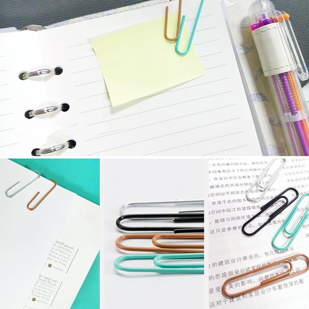 Rainbow Paper Clips Holder Medium Holographic Paper Clip Dispenser