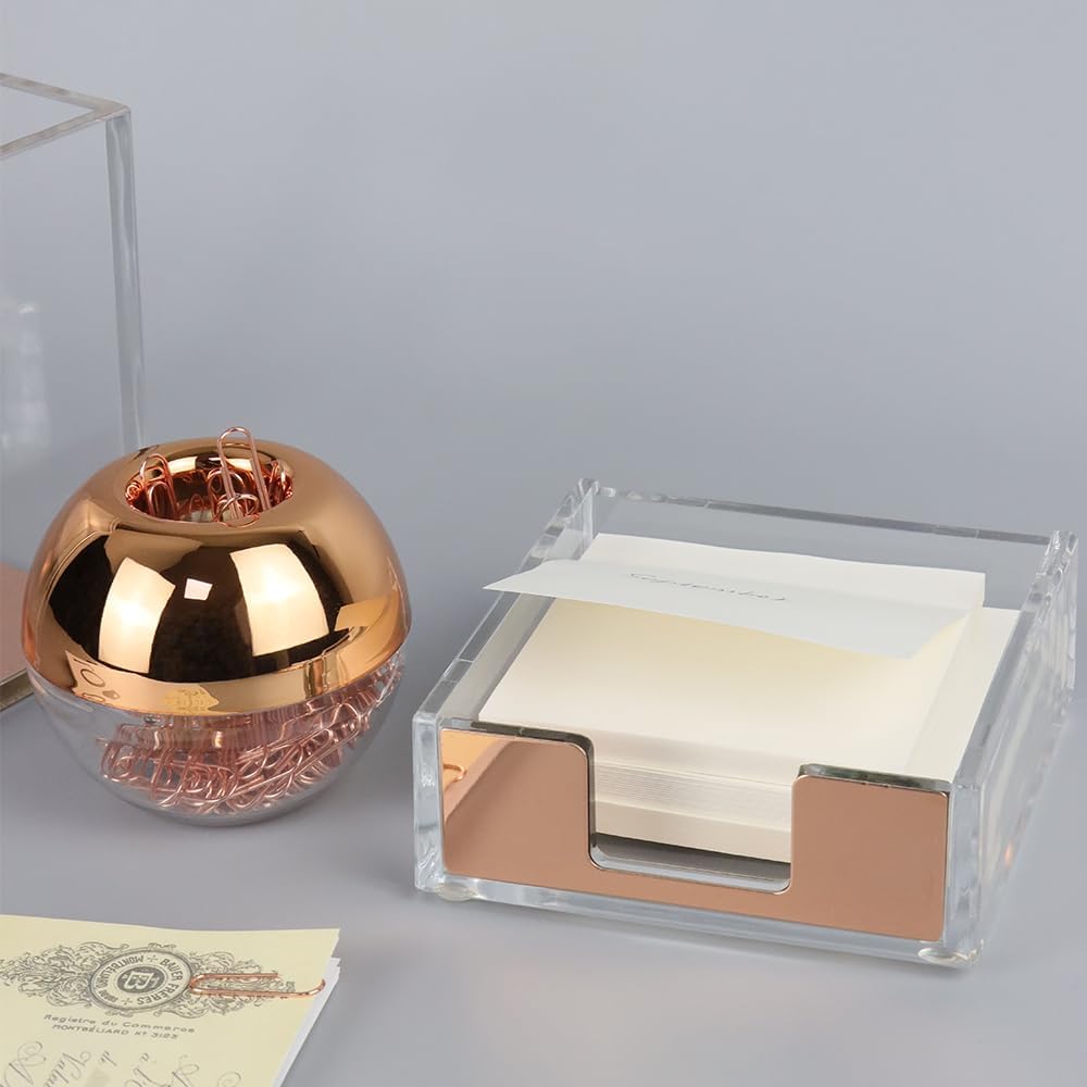 Rainbow Paper Clips Holder Medium Holographic Paper Clip Dispenser