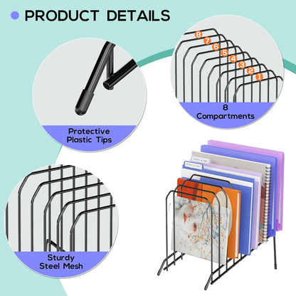 Incline Desk Magazine Folder Holder File Organizer with 8-Section