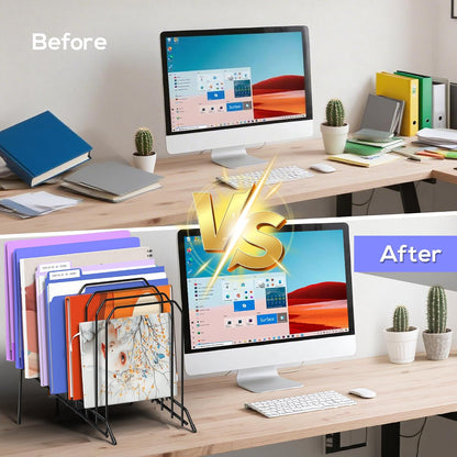Incline Desk Magazine Folder Holder File Organizer with 8-Section