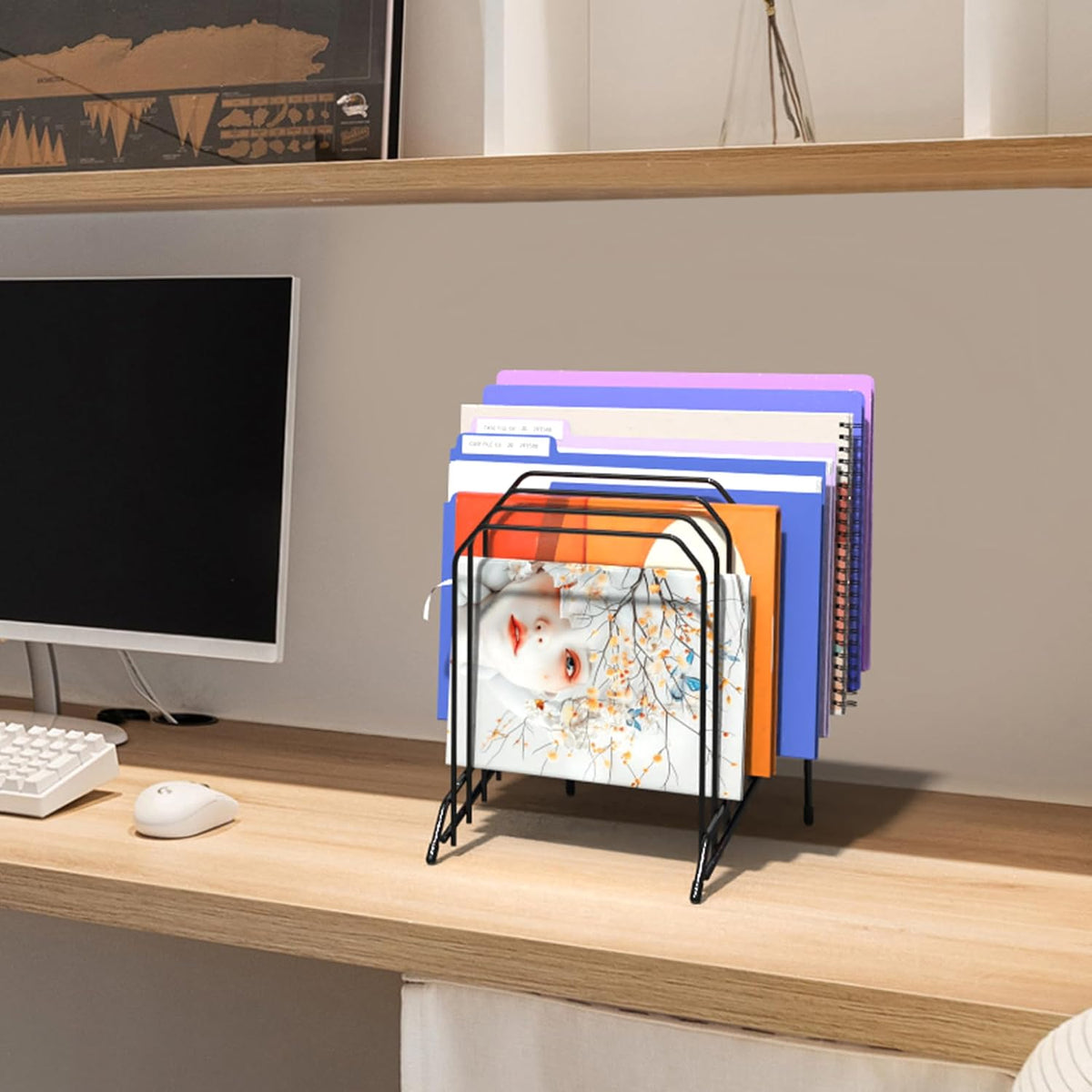 Incline Desk Magazine Folder Holder File Organizer with 8-Section