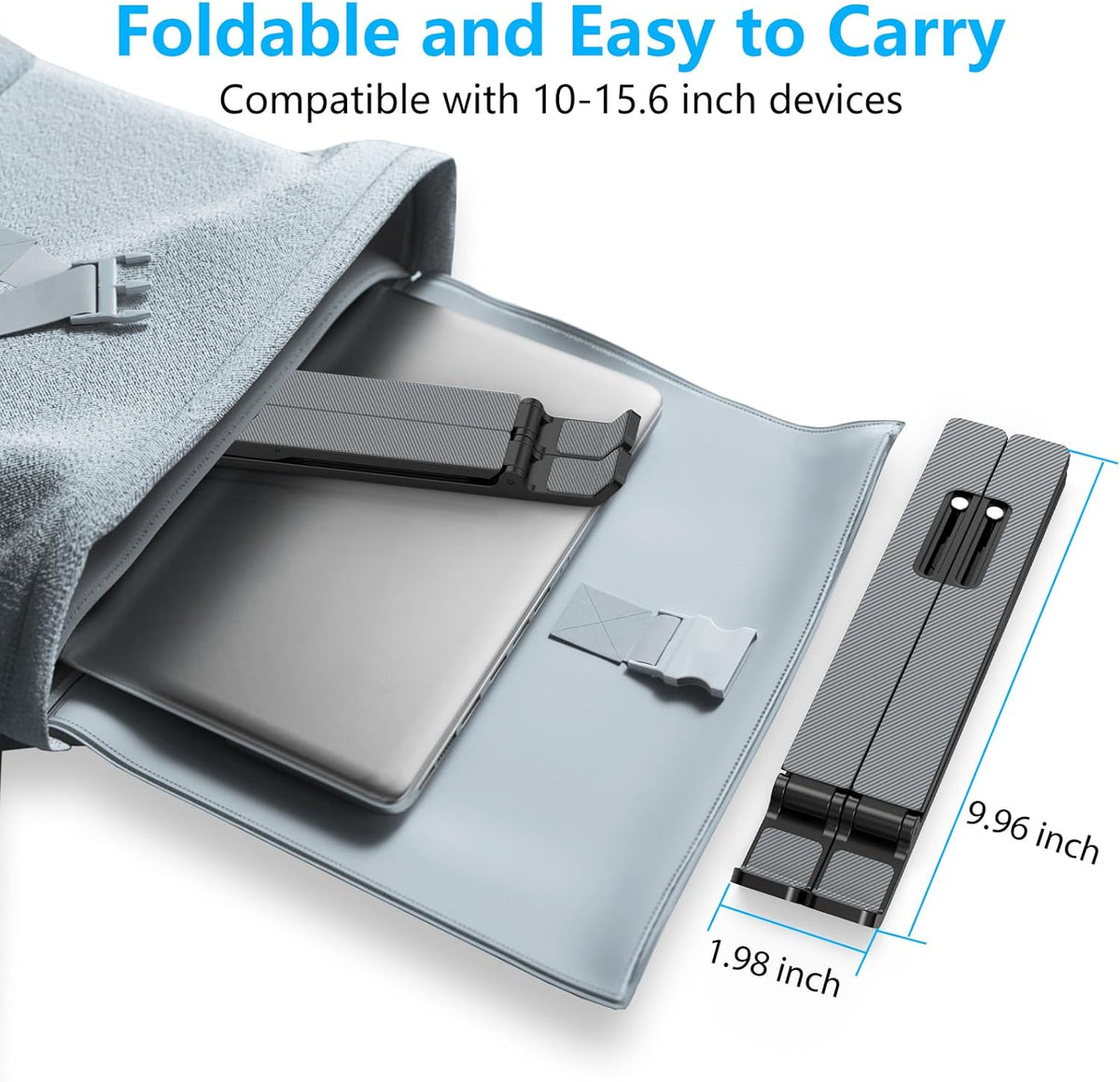 Adjustable Laptop Stand, Portable Laptop Riser for Desk