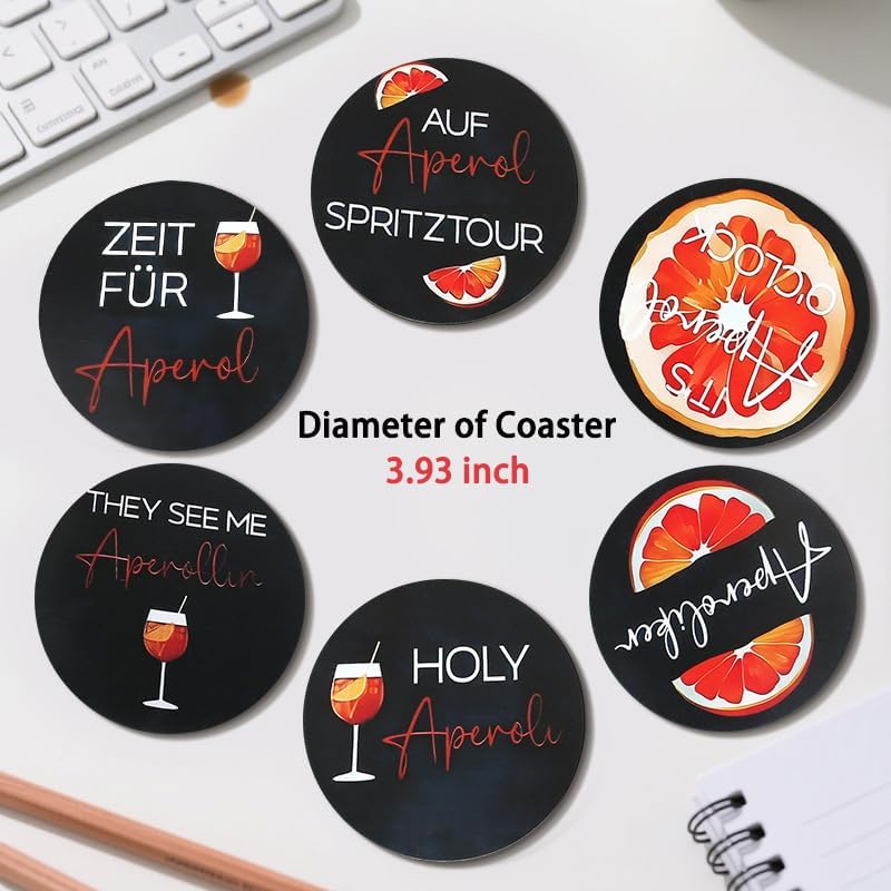 Wood Coasters Set of 8 - Handcrafted Drink Coaster Thick Heat-Resistant for Office, Bar, Farmhouse - Cute Turtle Drink Cup Coasters for Table Protection