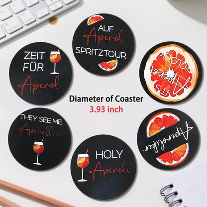 Wood Coasters Set of 8 - Handcrafted Drink Coaster Thick Heat-Resistant for Office, Bar, Farmhouse - Cute Turtle Drink Cup Coasters for Table Protection