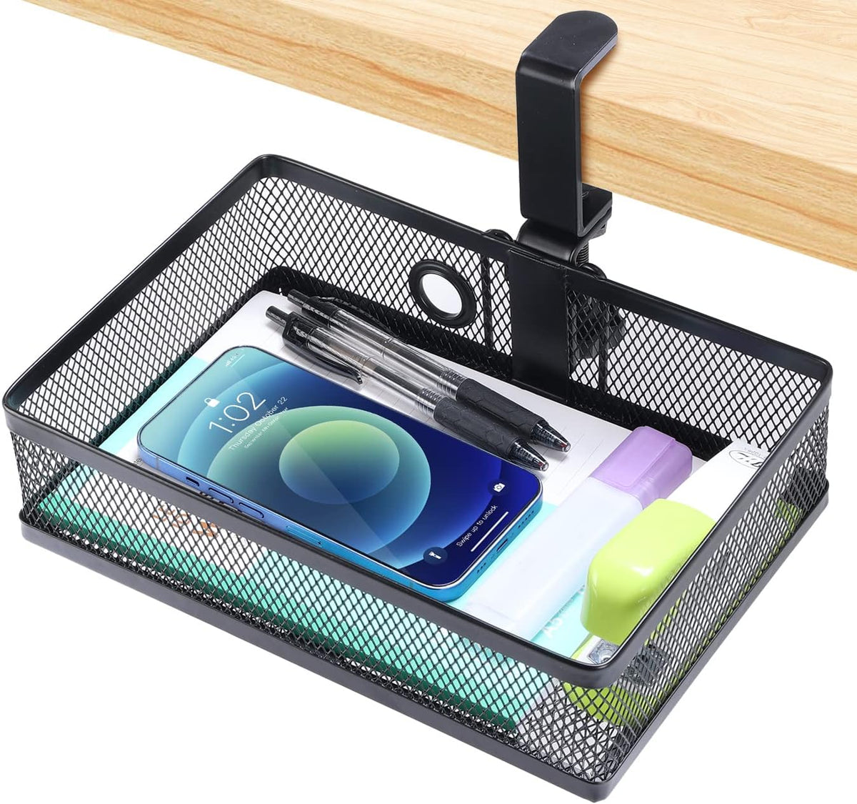 Under Desk & Desktop Drawer Organizer, 2-Tier Big Capacity