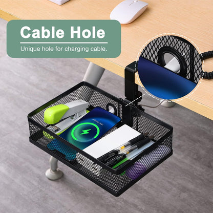 Under Desk & Desktop Drawer Organizer, 2-Tier Big Capacity