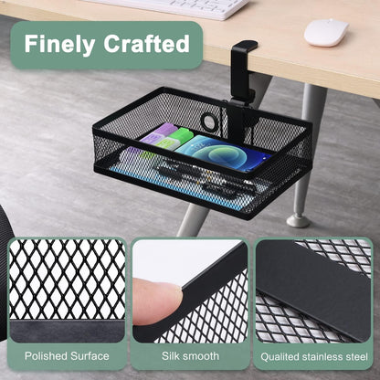 Under Desk & Desktop Drawer Organizer, 2-Tier Big Capacity