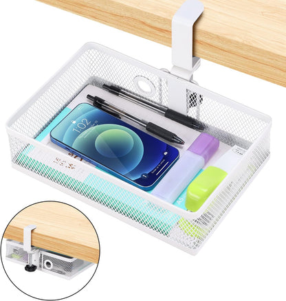 Under Desk & Desktop Drawer Organizer, 2-Tier Big Capacity