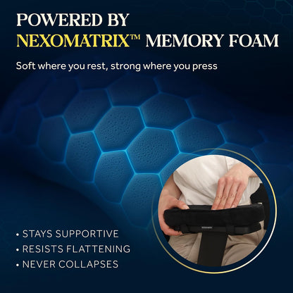 Thick Armrest Pads - Memory Foam Office Chair Arm Pads - Arm Rest for Desk Chair & Gaming Chair Armrest Pads - Chair Arm Covers - Elbow Support
