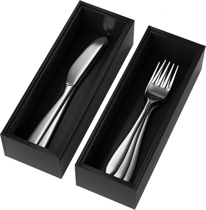 Bamboo Kitchen Drawer Organizer, 2 Pack, 15" x 6" x 2"