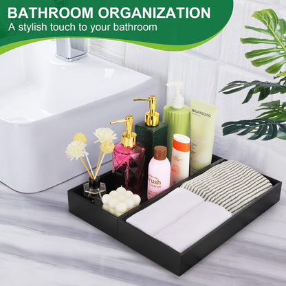 Bamboo Kitchen Drawer Organizer, 2 Pack, 15" x 6" x 2"
