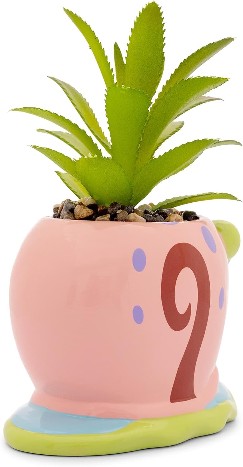 Nickelodeon Spongebob Squarepants Gary Mini Planter with Artificial Succulent