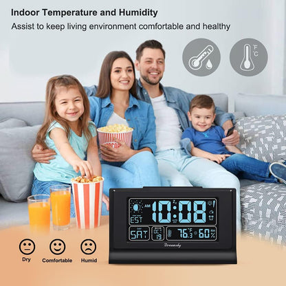 Alarm Clocks for Bedrooms with Battery Backup, Auto Set