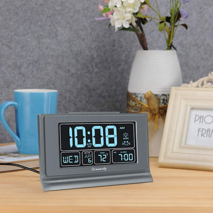 Alarm Clocks for Bedrooms with Battery Backup, Auto Set