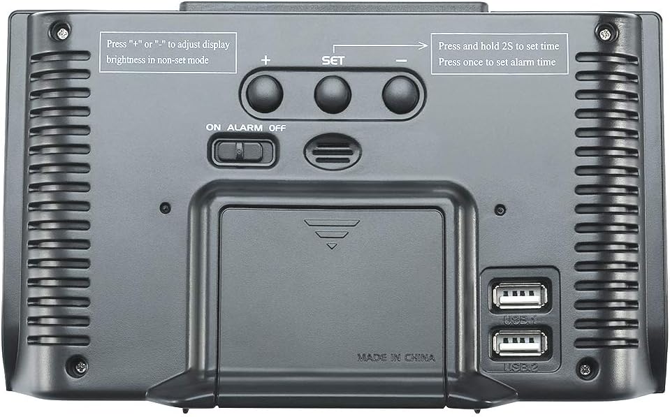 Alarm Clocks for Bedrooms with Battery Backup, Auto Set