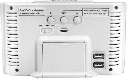 Alarm Clocks for Bedrooms with Battery Backup, Auto Set