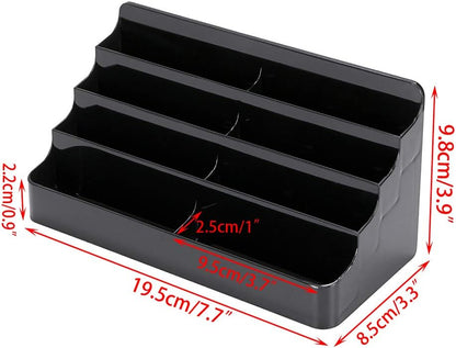 2-Pack Acrylic Business Card Holder Card for Desk, 8 Pockets