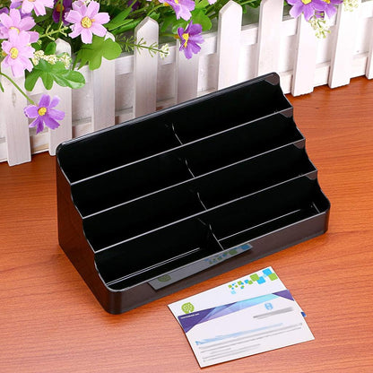 2-Pack Acrylic Business Card Holder Card for Desk, 8 Pockets