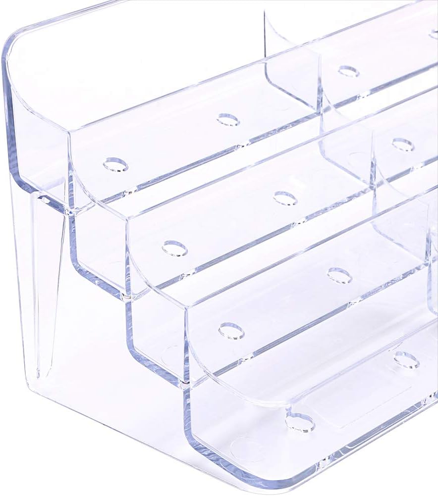 2-Pack Acrylic Business Card Holder Card for Desk, 8 Pockets