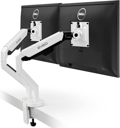 Premium Dual Monitor Mount 14"-32” Dual Monitor Arm VESA Bracket Adjustable Height Gas Spring Dual Monitor Stand, Screen Full Motion Dual Monitor Arm-Computer Monitor Stand for 2 Screens - Black