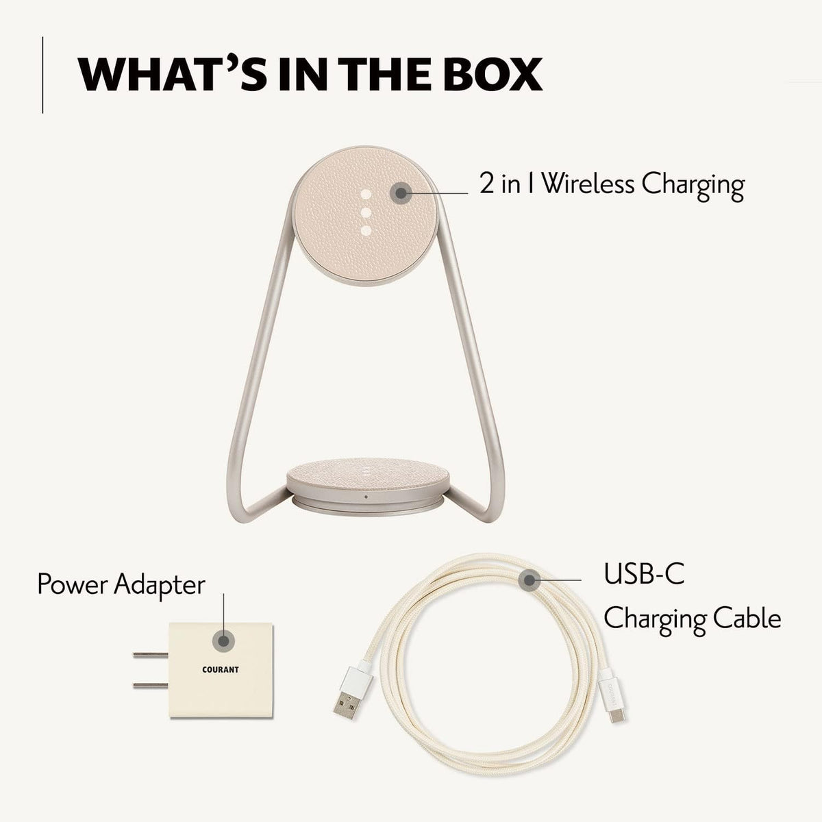 W&P MAG:2 Wireless Charging Stand - Belgian Linen, 2 in 1 Multi-Device Charger - Magnetic Stand for MagSafe iPhones 16, 15, 14, 13, 12 with Charging Base for AirPod Cases, (Forest)