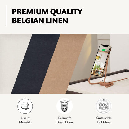 W&P MAG:2 Wireless Charging Stand - Belgian Linen, 2 in 1 Multi-Device Charger - Magnetic Stand for MagSafe iPhones 16, 15, 14, 13, 12 with Charging Base for AirPod Cases, (Forest)