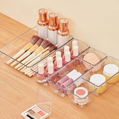 Drawer Organizers with Non-Slip Silicone Pads, 5-Size