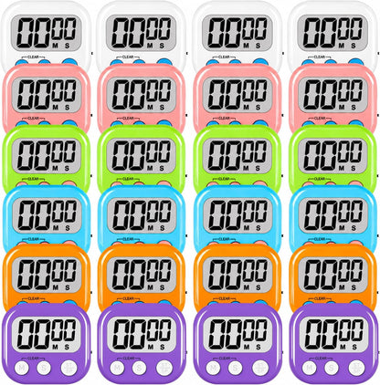Digital Kitchen Classroom Timers for Kids Cooking 6pcs MulticolorA