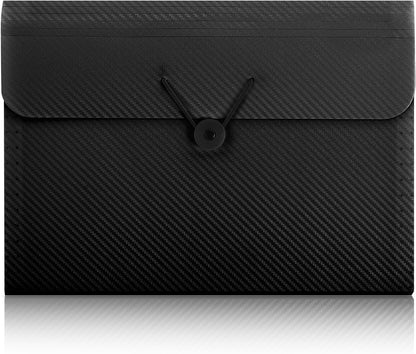 Accordion File Organizer, Expanding File Folder with 7 Pockets, Portable Receipt Paper Bill Document Organizer, Letter/A4 Size Filing Folder School Office Supplies, Black