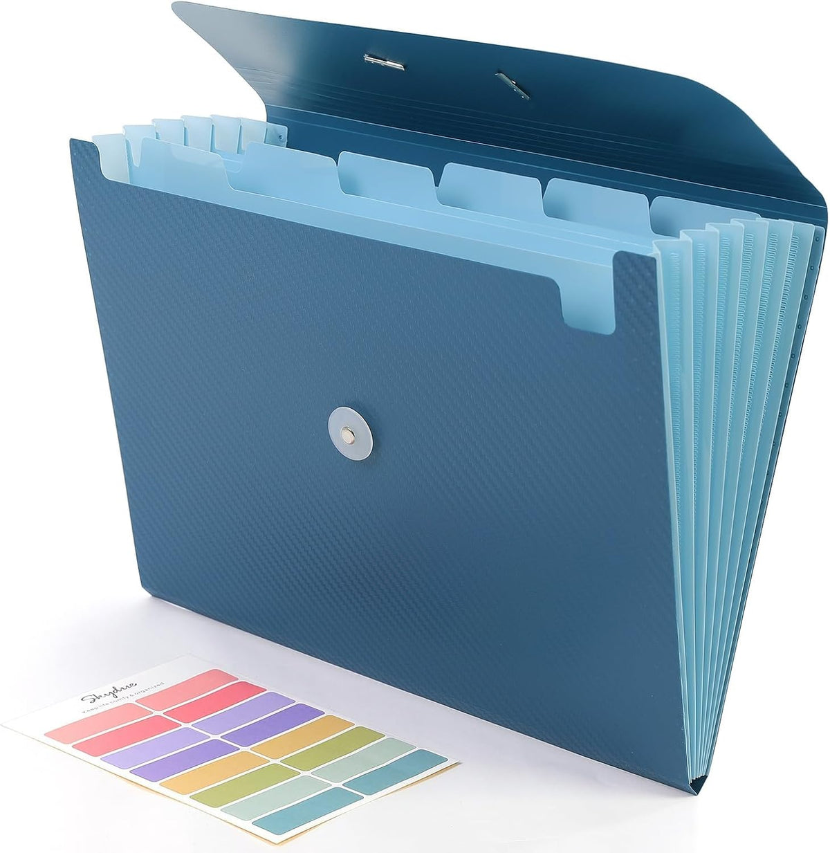 Accordion File Organizer, Expanding File Folder with 7 Pockets, Portable Receipt Paper Bill Document Organizer, Letter/A4 Size Filing Folder School Office Supplies, Black
