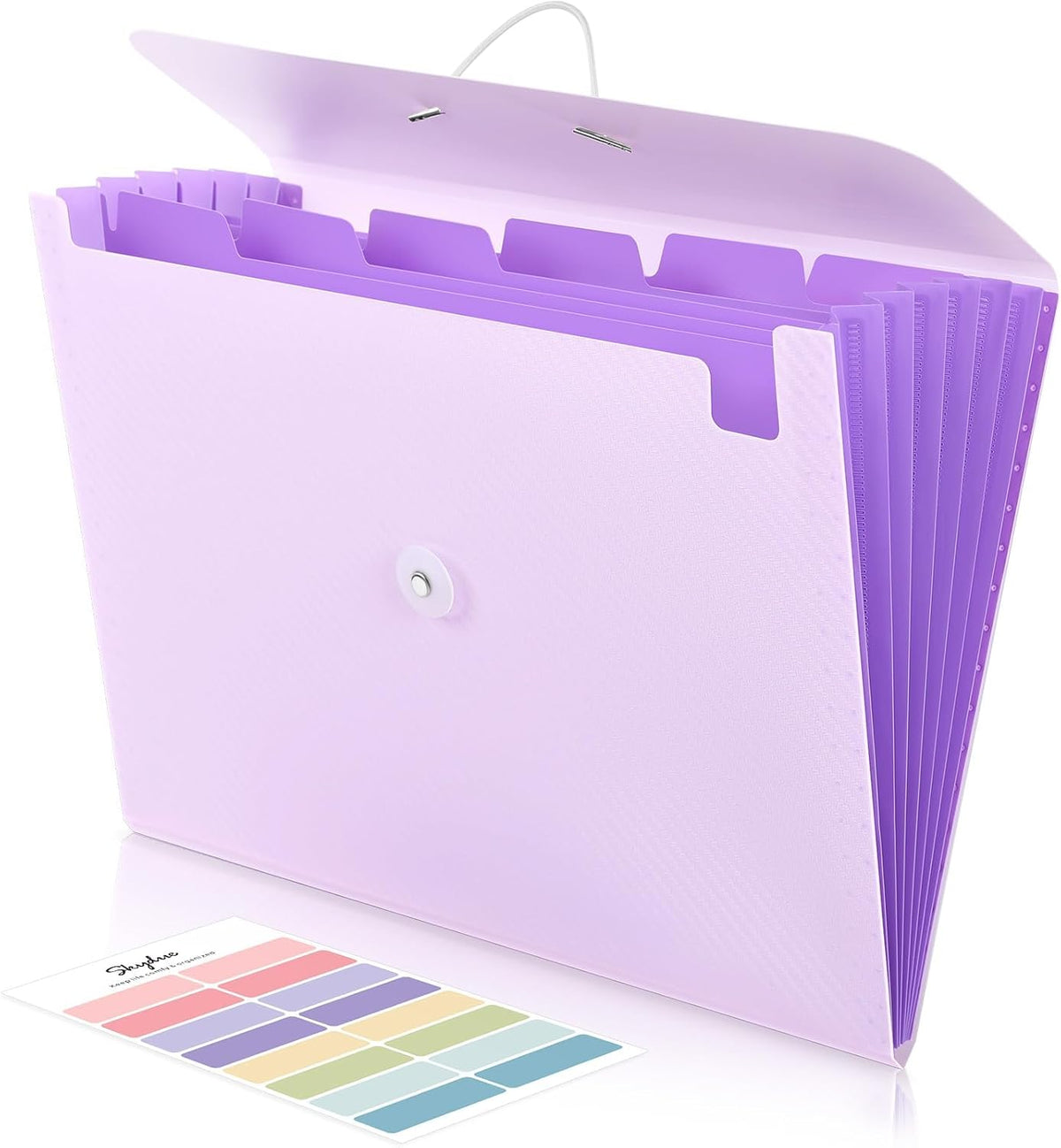 Accordion File Organizer, Expanding File Folder with 7 Pockets, Portable Receipt Paper Bill Document Organizer, Letter/A4 Size Filing Folder School Office Supplies, Black