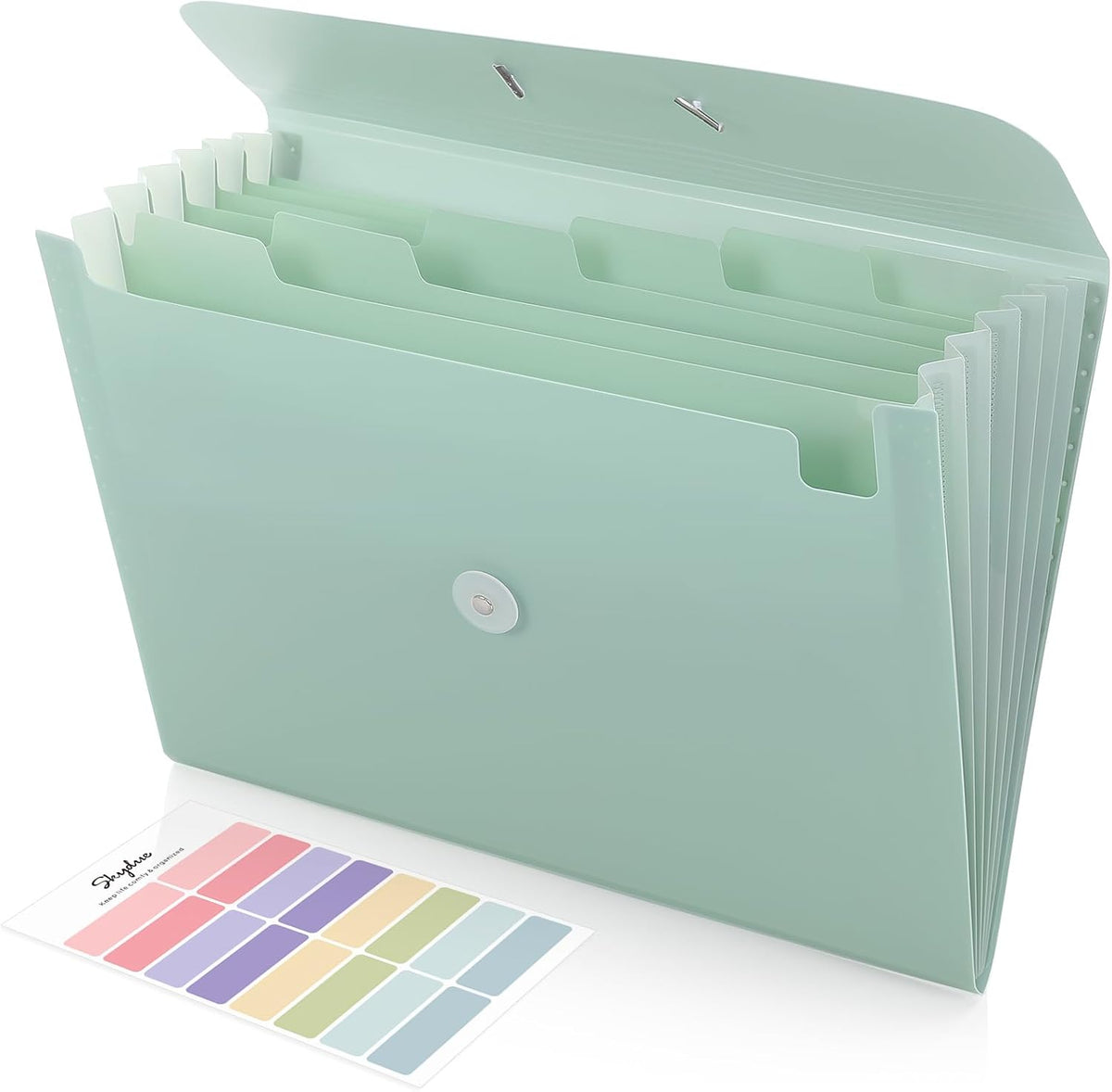Accordion File Organizer, Expanding File Folder with 7 Pockets, Portable Receipt Paper Bill Document Organizer, Letter/A4 Size Filing Folder School Office Supplies, Black